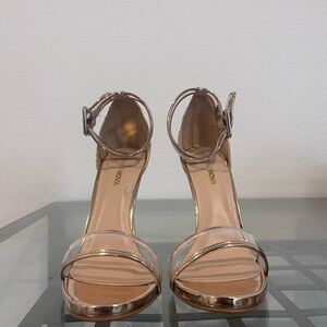 Fashion Nova Metallic Gold Heels